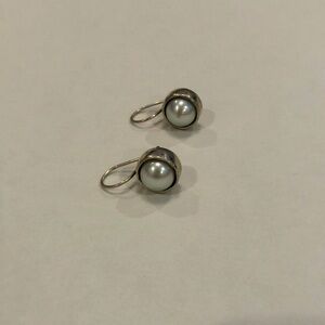 Silpada sterling silver and pearl earrings, new